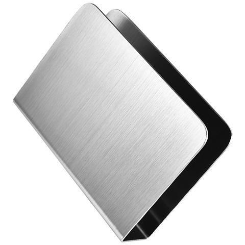 Porta Tovaglioli In Acciaio Inox, Distributore Di Fazzoletti Quadrato Verticale Per Tavolo Da Pranzo - Foto 2