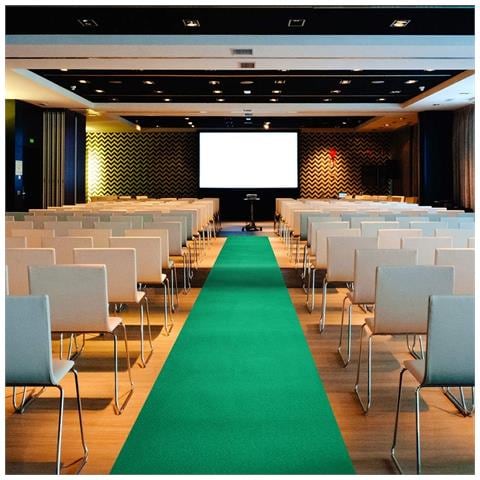 Tappeto Moquette Guida Passatoia Per Interno Esterno Verde H 1 X 30 Mt - Foto 2