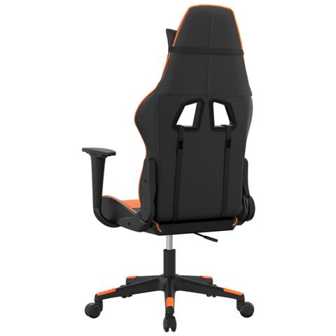 Sedia da Gaming Nero e Arancione in Similpelle - Foto 10