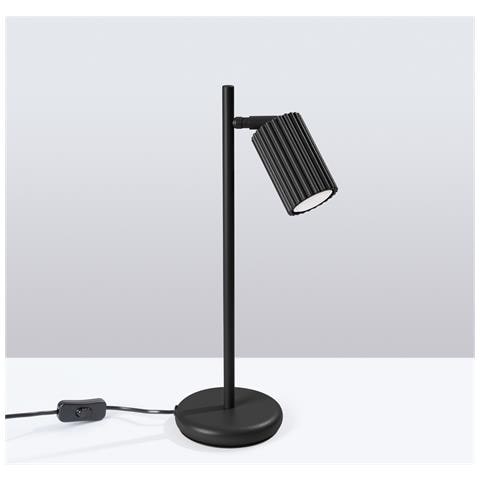 Lampada Da Tavolo Karbon Nero Sl. 1586 - Minimalista Lampada Da Scrivania Nero 43x14.5x19.5 Cm - Foto 2