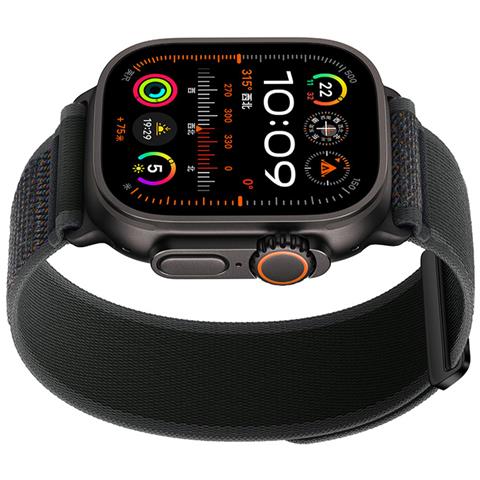 Cinturini Per Orologi In Nylon Compatibili Con Apple Watch - Cinturini Sportivi Traspiranti Per Iwatch Serie 8/7/6/5/4/3/2/1/se/ultra Black L - Foto 1