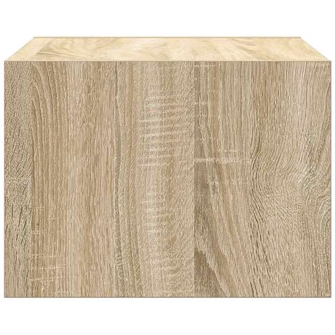 Comodini a Parete con luci LED 2 pz Rovere Sonoma - Foto 10