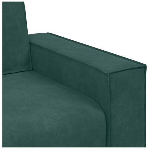 Divano a 2 Posti Verde Scuro 140 cm in Velluto - Foto 2