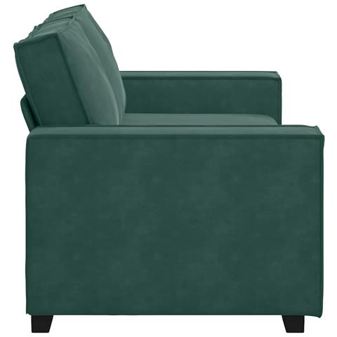 Divano a 2 Posti Verde Scuro 140 cm in Velluto - Foto 9