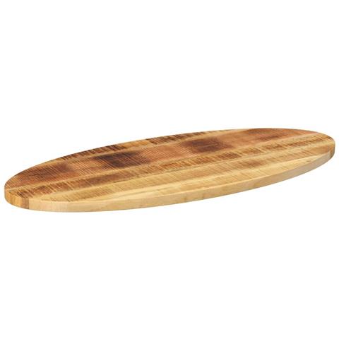 Piano Tavolo 110x40x2,5 Cm Ovale In Legno Massello Di Mango - Foto 2