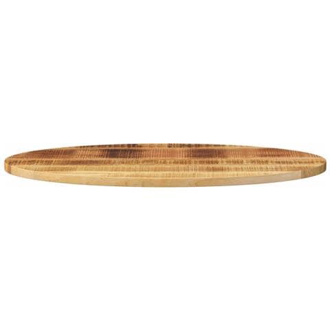 Piano Tavolo 110x40x2,5 Cm Ovale In Legno Massello Di Mango - Foto 3