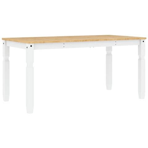 Tavolo Da Pranzo Corona 160x80x75 Cm In Legno Massello Di Pino - Foto 2