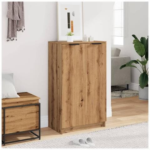 Scarpiera Rovere Artigianale 59x35x100,5 Cm In Truciolato - Foto 3