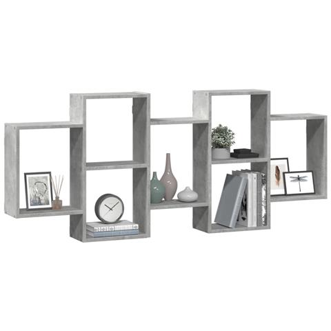 Scaffale A Muro Grigio Cemento 159x18x65 Cm In Truciolato - Foto 3