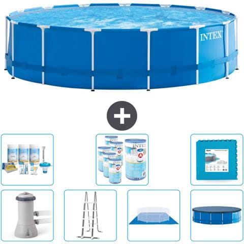 Piscina Fuori Terra - In Giro - 457x457x122 Cm - Blu - Include Accessori Coordinati Cb42 - Foto 1