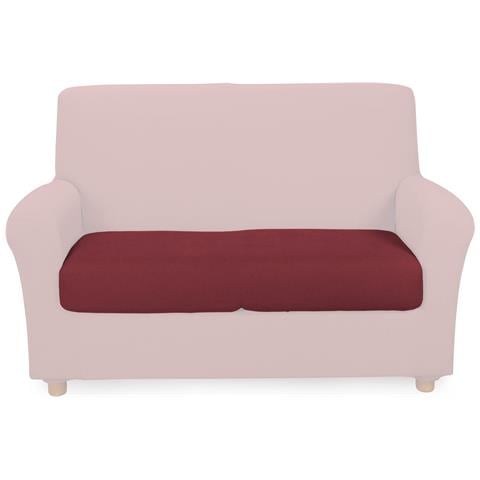 Copridivano Elasticizzato Melange In Cotone Colore Rosso Misura 3 Posti - Foto 1