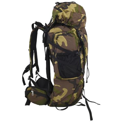 Zaino da Trekking Verde Mimetico 80 L in Tessuto Oxford - Foto 2