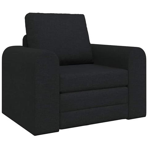 Divano Letto 2-in-1 Nero 98x71x83 cm in Tessuto - Foto 1
