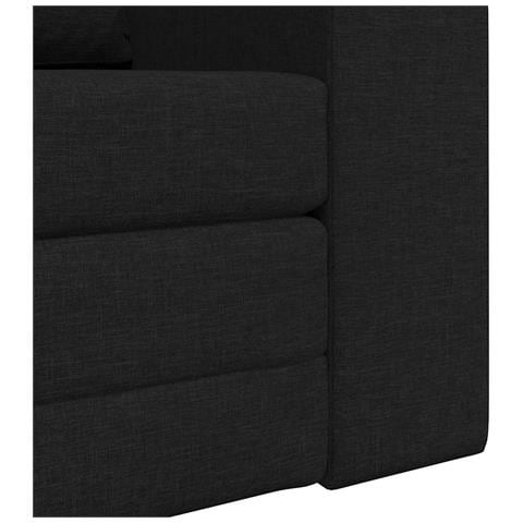 Divano Letto 2-in-1 Nero 98x71x83 cm in Tessuto - Foto 9