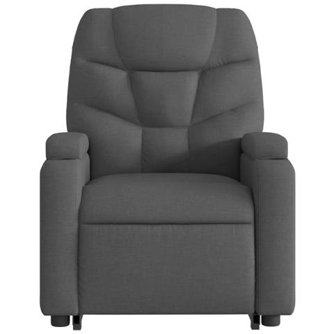 Poltrona Alzapersona Massaggi Elettrica Grigio Scuro Tessuto - Foto 9