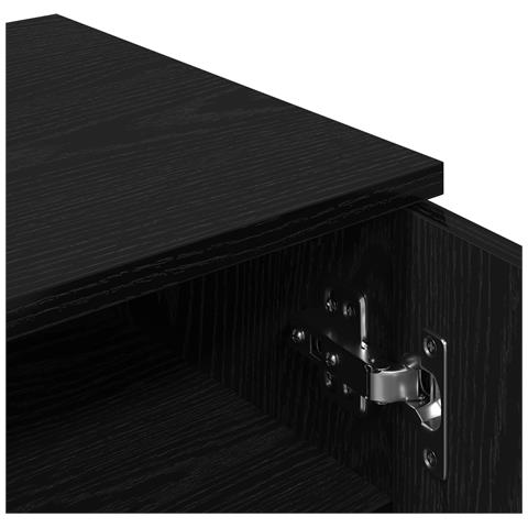 Armadio per scarpe Nera Rovere 59x35x70 cm in Legno ingegnerizzato - Foto 9