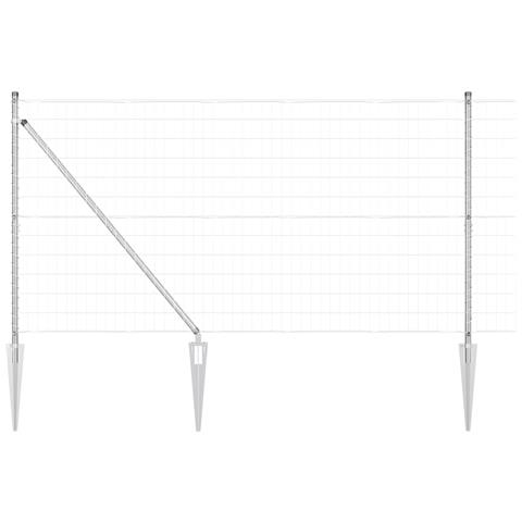 Recinto Euro con 7 pali a punta 1,2x10 m Acciaio zincato - Foto 1