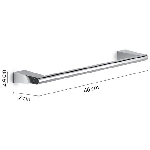 Portasalviette 45 Cm Da Muro In Acciaio Inox E Cromall Tn21-45 Serie Tonale Cromato - Foto 2