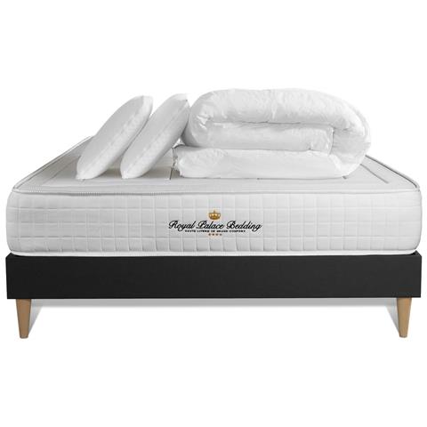 Pacchetto Letto Completo - Materasso 140x190cm + Box Spring Con Doghe (kit) + 2 Cuscini + Piumino - Balmoral - Foto 1