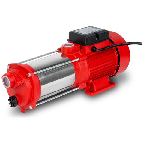 Pompa Da Giardino Multistadio Portata 2400 L/h, Pressione Di Mandata 4 Bar, Potenza 370 Watt, Altezza Di Aspirazione 8 M, Altezza Di Mandata 40 M, Pompa Dell’acqua Autoadescante Con Attacco Filettato 1"" - Foto 1