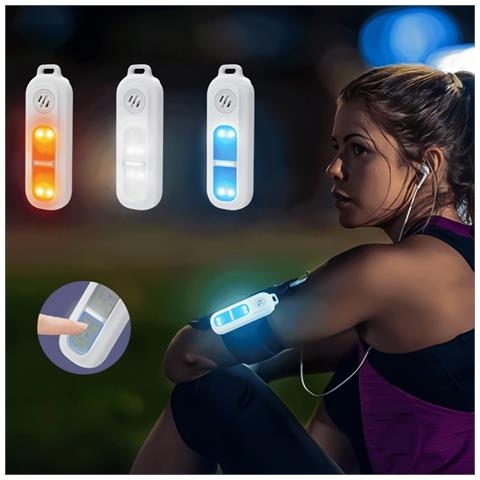 Allarme Da Braccio Portatile: Allarme Di Sicurezza Personale Da 130 Db Con Luce Stroboscopica A Led Ricaricabile Tramite Usb Blue - Foto 6
