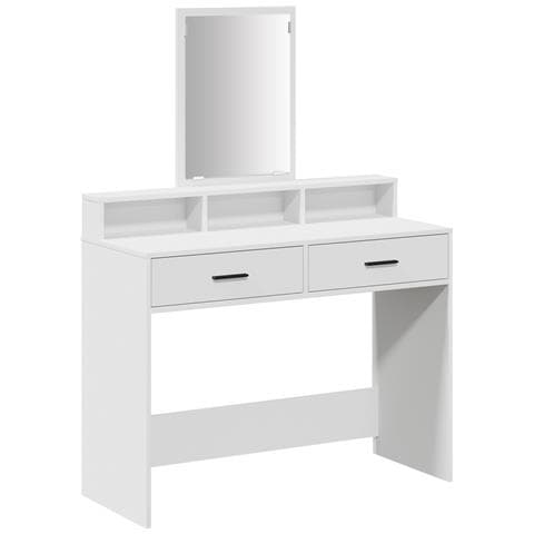 Toilette con Cassetti Bianca 100x41x140 cm di - Foto 1