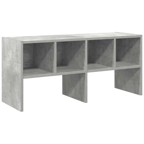 Scarpiera Impilabile Grigio Cemento 89,5x30x40 cm - Foto 1