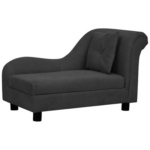 Divano per Cani con Cuscino Nero 83x44x44 cm in Peluche - Foto 1