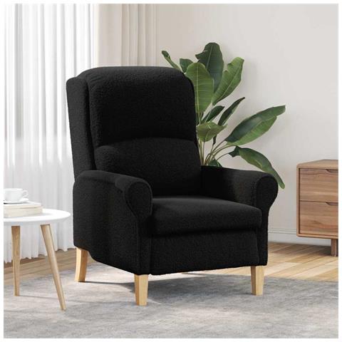 poltrona Nero 76 x 94 x 102 cm Tessuto - Foto 2