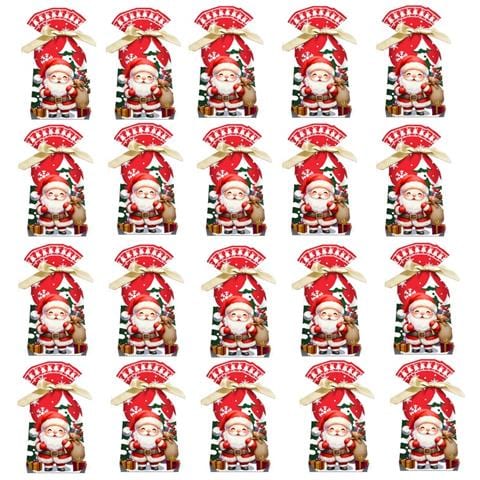 Sacchetti Di Natale Per Dolci - Benedizione Della Foresta Innevata 12x17cm (confezione Da 50) - Confezione Regalo Festiva - Foto 1