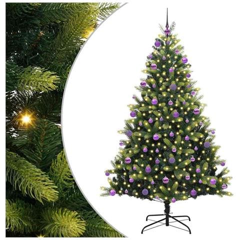 Albero di Natale Artificiale a Cerniera con 300 LED 210 cm - Foto 1