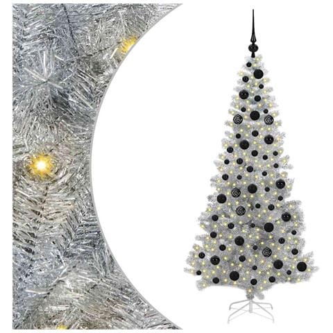 Albero di Natale con 300 LED con supporto Argento 180 cm PET - Foto 1