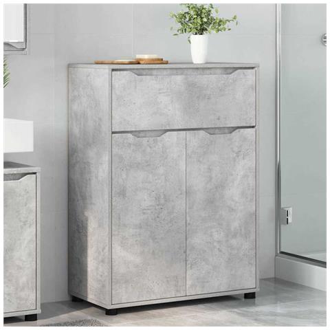 Mobile da Bagno con porta Grigio cemento 72,5 x 36,5 x 100 cm - Foto 2