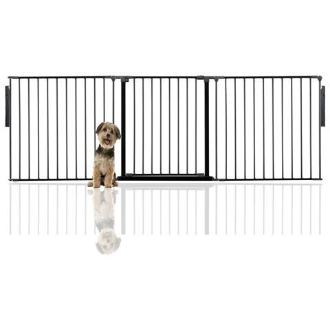 Bettacare Barriera Per Animali Domestici Premium Multipannello, Fino A 226cm Di Larghezza, Nera, 70cm Di Altezza - Foto 1