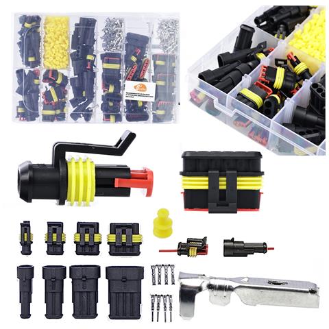 Set Di Connettori Elettrici Ermetici - 1004 Pezzi | Alta Qualità, Ip67, Poliamide 6.6 | Uso Universale In Auto, Bus, Treni, Elettronica Domestica - Foto 1