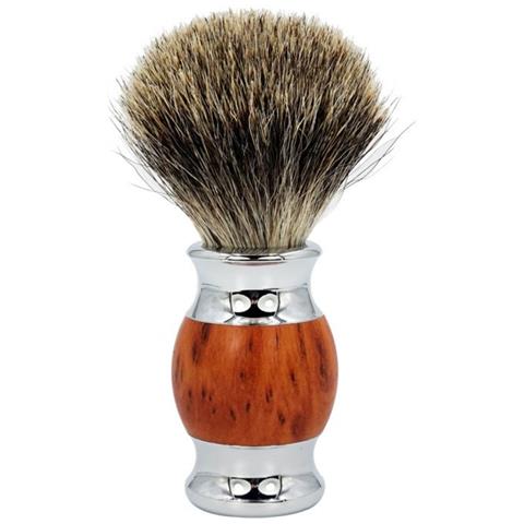 Kit Da Barba Manuale Con Rasoio Effetto Legno Vintage - Set Da 3 Pezzi Per Uomo Black - Foto 5