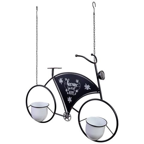 Bicicletta Decorativa In Metallo Con Due Cestini 85x22x98h Cm - Foto 1