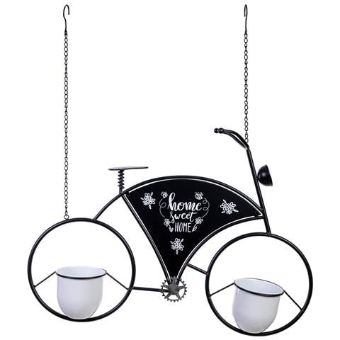 Bicicletta Decorativa In Metallo Con Due Cestini 85x22x98h Cm - Foto 2