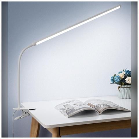 Lampada Da Scrivania Clip-on Led Per Cura Degli Occhi — Spettro Completo, Senza Sfarfallio, Alimentazione Usb, Collo Flessibile 360° (28cm / 38cm / 58cm / 78cm) 78 Cm - Foto 7