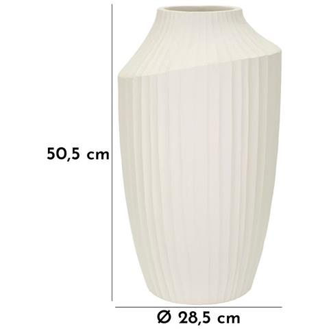 Vaso Ice Alto In Magnesio Color Crema Con Coste Verticali - Foto 7