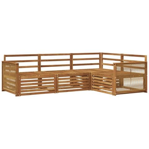 Set di divani da esterno 4 pcs Naturale - Foto 1
