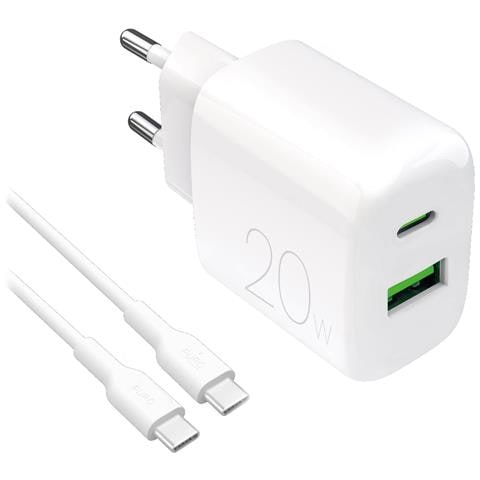 PUTCUSBAC20WDYKCCWHI Caricabatterie per dispositivi mobili Universale Bianco AC Interno - Foto 1