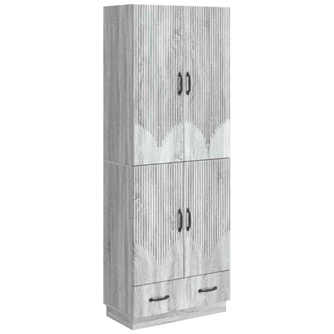 Set di armadi 2 pcs Sonoma grigio Legno ingegnerizzato - Foto 1