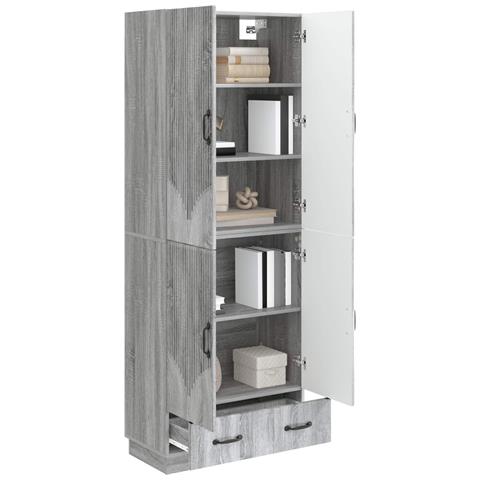 Set di armadi 2 pcs Sonoma grigio Legno ingegnerizzato - Foto 2