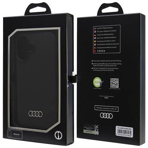 Custodia In Silicone Audi Per Iphone 16 (6.1) Nera - Custodia Protettiva - Foto 7