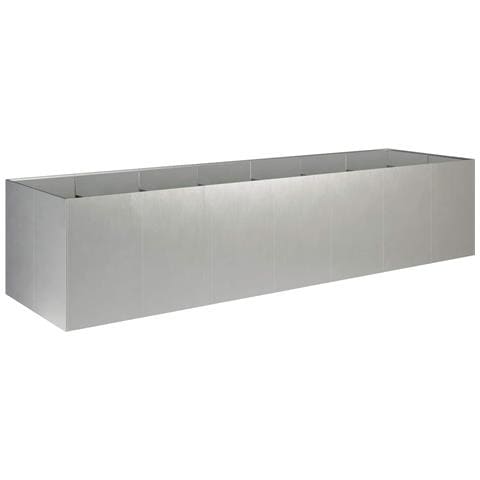 Vaso da giardino Argento 280 x 80 x 60 cm Acciaio Inox - Foto 1