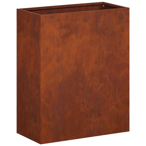 Vaso da giardino Ruggine 40 x 20 x 40 cm Acciaio Corten - Foto 1
