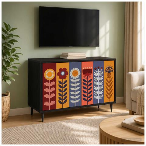 Mobile TV ESSEN 69 x 33 x 50,5 cm Rovere Nero - Foto 2