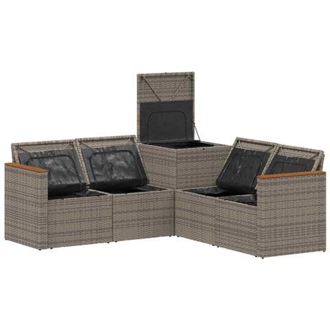 Set di divani 5 pz Grigio e Grigio Scuro - Foto 10