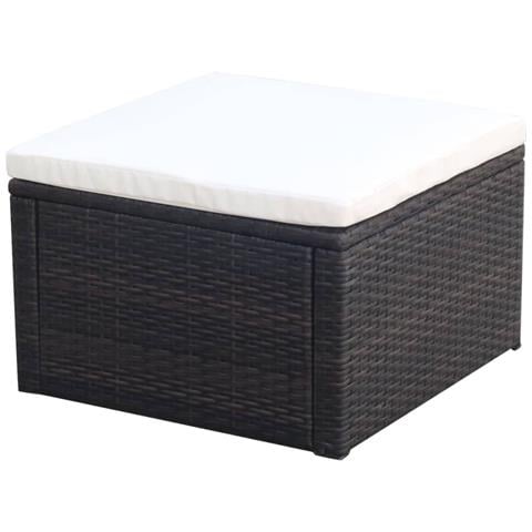vidaXL Poggiapiedi Nero 45x40x13,5 cm